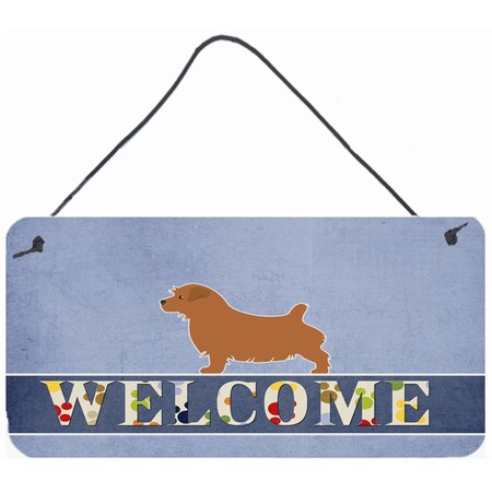Carolines Treasures Norfolk Terrier Welcome Wall or Door Hanging Prints BB5513DS812